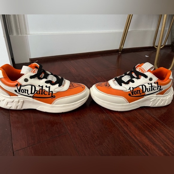 Von Dutch Size 8 Women’s Black Orange and White Chunky Sneakers - Picture 3 of 5